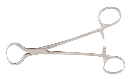 Miltex Bone Holding Forceps Lewin 7 Inch Surgical Grade Stainless Steel NonSterile Ratchet Lock Finger Ring Handle Straight Serrated Tip - 27-16