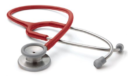 Adscope 603 - Classic Stethoscope Red 1-Tube 22 Inch Tube Double-Sided Chestpiece - 603R
