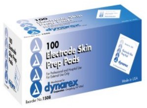 Dynarex - Electrode Skin Prep Pad 70% Strength Isopropyl Alcohol Individual Packet NonSterile - 1508
