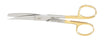Miltex Carb-N-Sert - Operating Scissors 5-1/2 Inch Length Surgical Grade Stainless Steel / Tungsten Carbide NonSterile Finger Ring Handle Curved Blade Sharp Tip / Blunt Tip - 5-46TC