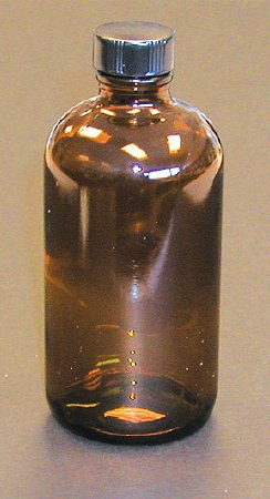 Fisher Scientific - Bottle Boston Round Soda-lime Glass 30 mL (1 oz.) - 02911350