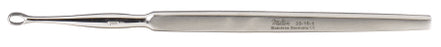 Miltex - Dermal Curette Piffard 5-1/2 Inch Length Flat Handle Size 0 Tip Straight Fenestrated Oval Tip - 33-16-0