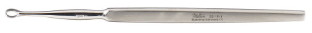 Miltex - Dermal Curette Piffard 5-1/2 Inch Length Flat Handle Size 0 Tip Straight Fenestrated Oval Tip - 33-16-0