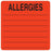 Tabbies - Pre-Printed Label Allergy Alert Red Allergies: Black Alert Label 2-1/2 X 2-1/2 Inch - UL926