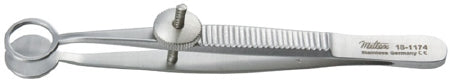 Miltex - Forceps Lambert 3-1/2 Inch Length OR Grade German Stainless Steel NonSterile NonLocking Thumb Handle Straight Serrated Tip - 18-1174