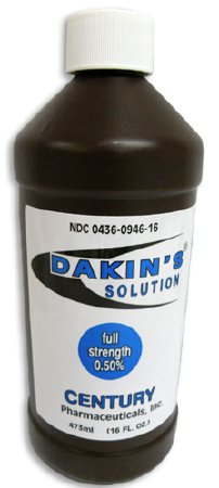 Century Pharmaceutical Dakin's Full Strength Wound Antimicrobial Cleanser 16 oz. Bottle - 436094616