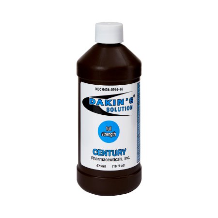 Dakin's Solution Full Strength - Wound Cleanser 16 oz. Twist Cap Bottle NonSterile Antimicrobial - 00436094616