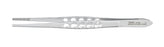 Integra Lifesciences - Dressing Forceps 5-1/2 Inch Length Surgical Grade Stainless Steel NonSterile NonLocking Fenestrated Thumb Handle Straight Serrated Tip - 6-8XL