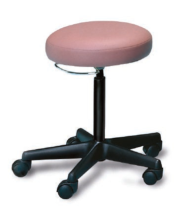 Hausmann Industries Exam Stool Backless Pneumatic Height Adjustment 5 Casters Burgundy - 2113-700