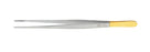Miltex Dressing Forceps Potts-Smith 8-1/4 Inch Surgical Grade Stainless Steel / Tungsten Carbide NonSterile NonLocking Thumb Handle Straight Serrated Tip - 6-156TC