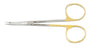 Miltex SuperCut - Iris Scissors 4-1/2 Inch Length OR Grade German Stainless Steel / Tungsten Carbide NonSterile Finger Ring Handle Curved Blade Sharp Tip / Sharp Tip - 5-SC-306TC