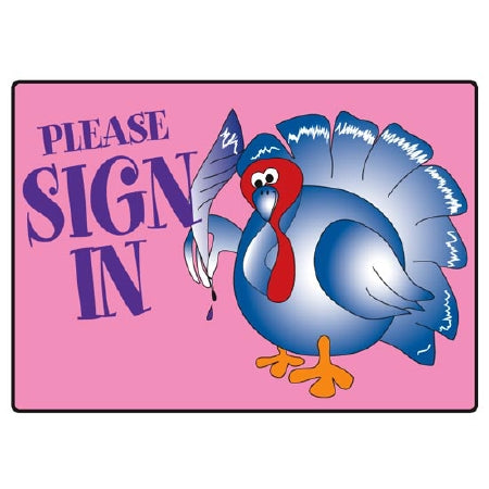 Clinton - Wall Sign Instructional Sign Please Sign In - EX24