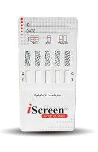 iScreen - Drugs of Abuse Test 5-Drug Panel AMP, COC, OPI, PCP, THC Urine Sample 25 Tests - IS5A