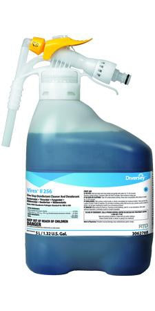 Lagasse Virex II 256 Surface Disinfectant Cleaner Quaternary Based Liquid Concentrate 5 Liter Bottle Mint Scent - DVS3062768