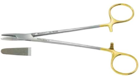 Integra Lifesciences - Needle Holder 10-1/2 Inch Length Serrated Jaws Finger Ring Handle - 8-130TC