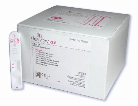 Alere Clearview Rapid Test Kit Respiratory Syncytial Virus Test (RSV) Nasopharyngeal Swab / Nasal Aspirate Sample CLIA Waived 20 Tests - 135060