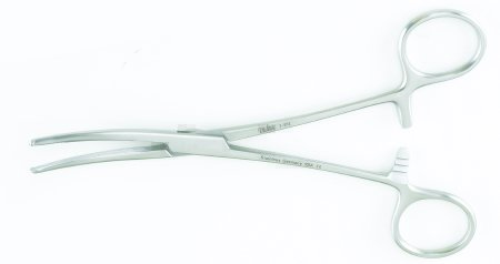 Miltex - Hemostatic Forceps Rochester-Carmalt 6-1/4 Inch Length OR Grade German Stainless Steel NonSterile Ratchet Lock Finger Ring Handle Curved Serrated Tip - 7-172