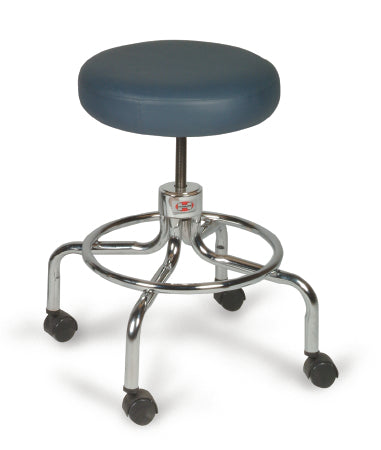 Hausmann Industries Exam Stool Backless Spin Lift Height Adjustment 4 Casters, 2 Inch Diameter Slate Blue - 2116-706