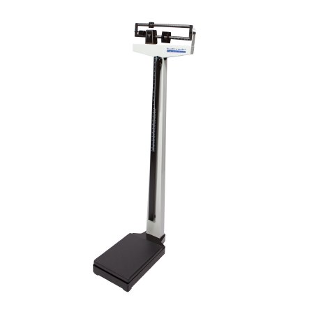 Health O Meter - Column Scale with Height Rod Balance Beam Display 390 lbs. Capacity Black / White Analog - 402KL