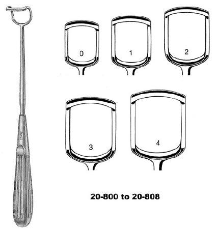 Miltex - Adenoid Curette Barnhill 8-1/2 Inch Length Hollow Handle with Grooves Size 3 Tip Curved Fenestrated Rectangular Tip - 20-806