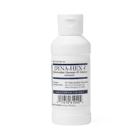 Dyna-Hex 4 - Surgical Scrub Solution 4 oz. Bottle 4% Strength CHG (Chlorhexidine Gluconate) NonSterile - 1061DYN04