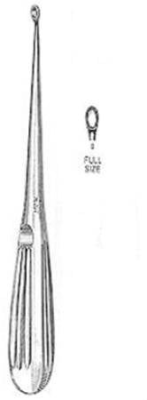 Miltex - Spinal Fusion Curette Hibbs-Spratt 9 Inch Length Hollow Handle with Grooves Size 0 Tip Oval Cup Tip - 26-1629