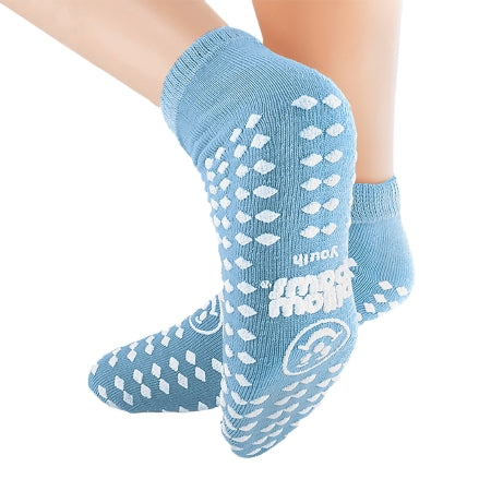Pillow Paws - Slipper Socks Youth Light Blue Ankle High - 1094-001