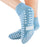 Pillow Paws - Slipper Socks Youth Light Blue Ankle High - 1094-001