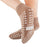 Pillow Paws - Slipper Socks X-Large Tan Ankle High - 1097-001