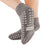 Pillow Paws - Slipper Socks 2X-Large Gray Ankle High - 1098-001