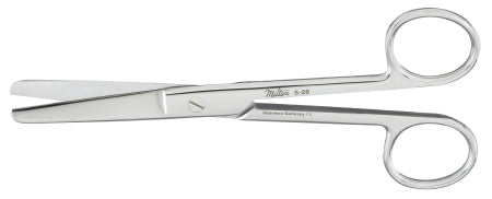Miltex Miltex Carb-N-Sert Operating Scissors 5-1/2 Inch Length OR Grade Stainless Steel (German) NonSterile Finger Ring Handle Straight Blade Blunt/Blunt - 5-26TC