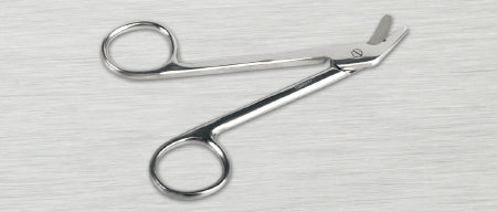 Medline - Wire Cutting Scissors 4-1/2 Inch Length Finger Ring Handle Curved Sharp Tip / Sharp Tip - MDS10508