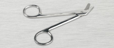 Medline - Wire Cutting Scissors 4-1/2 Inch Length Finger Ring Handle Curved Sharp Tip / Sharp Tip - MDS10508
