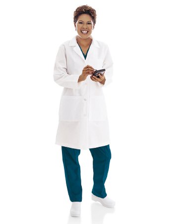 Landau Uniforms - Lab Coat White Size 10 Mid Length Reusable - 3155WWY