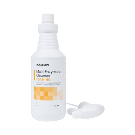 McKesson - Multi-Enzymatic Instrument Detergent Foam RTU 1 Quart Bottle Fresh Rain Scent - 53-28517