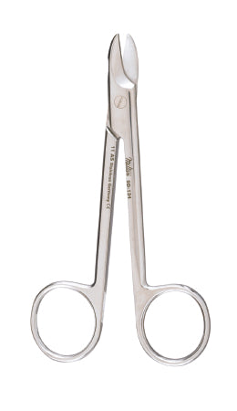 Miltex Miltex Wire Cutting Scissors 4-1/4 Inch Length OR Grade Stainless Steel (German) NonSterile Finger Ring Handle Curved Blade Blunt/Blunt - 9D-134