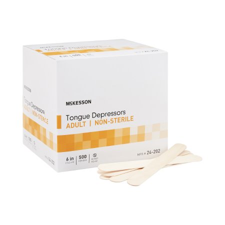 McKesson - Tongue Depressor 6 Inch Length Wood - 24-202