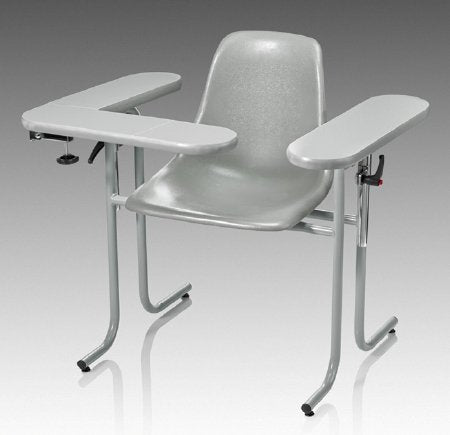 McKesson McKesson Blood Drawing Chair 1-Straight Arm, 1-Flip-Up Arm Gray - 63-20PSFF