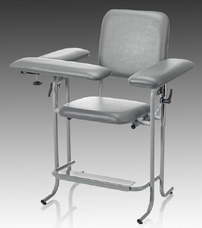 McKesson McKesson Blood Drawing Chair 1-Straight Arm, 1-Flip-Up Arm Blue - 63-20USUF-1