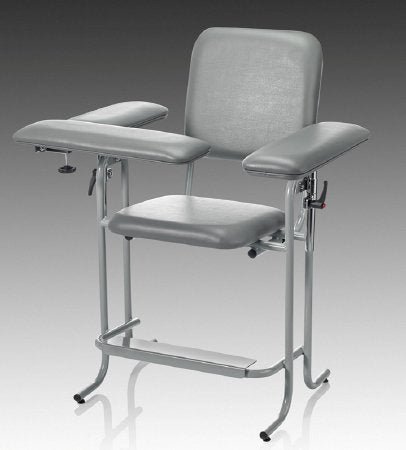 McKesson McKesson Blood Drawing Chair 1-Straight Arm, 1-Flip-Up Arm Gray - 63-20PSFF