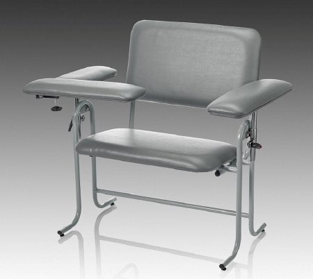 McKesson McKesson Blood Drawing Chair 1-Straight Arm, 1-Flip-Up Arm Gray - 63-20PSFF