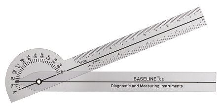 Fabrication Enterprises Baseline Goniometer 0 - 180 Degree Inches and Centimeters 5 Inch - 12-1005