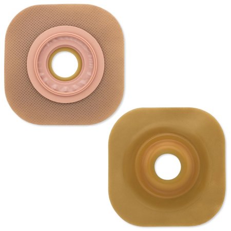 FlexWear - Ostomy Barrier Precut, Standard Wear Adhesive Tape 57 mm Flange Red Code System Hydrocolloid 1-1/8 Inch Opening - 14505