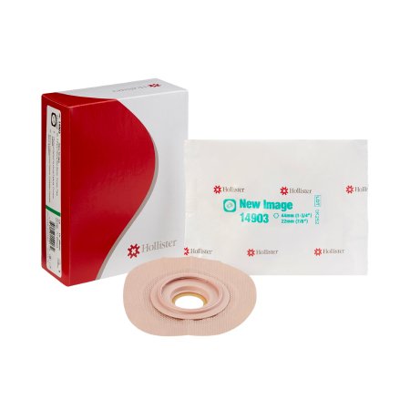 Flextend - Ostomy Barrier FlexTend Precut, Extended Wear Adhesive Tape 44 mm Flange Green Code System Hydrocolloid 7/8 Inch Opening - 14903