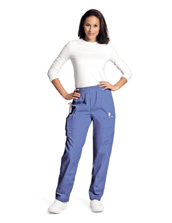 Landau Uniforms - Scrub Pants Cargo Large Navy Blue Female - 8501BNPLG