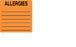 Wilmer Barkley Pre-Printed Label Allergy Alert Allergies Fluorescent Red 2-1/2 X 2-1/2 Inch - W-CA2