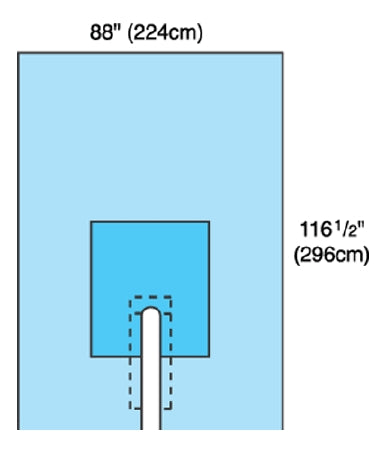 Cardinal - Orthopedic Drape HD Split Drape 88 W X 115-3/4 L Inch Sterile - 59438