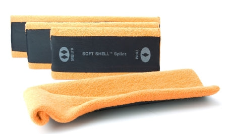 The Seaberg Company Sam Soft Shell Wrist / Forearm Splint Moldable Aluminum / Open-Cell Foam / Terry Cloth Left or Right Hand Orange One Size Fits Most - SS544-EN