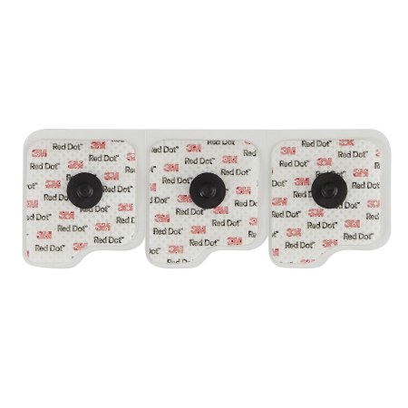 3M Red Dot - ECG Snap Electrode Monitoring Radiolucent Cloth Backing 3 per Pack - 2670-3