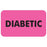 Tabbies - Pre-Printed Label Advisory Label Pink Diabetic Black Safety and Instructional 7/8 X 1-1/2 Inch - MAP3530